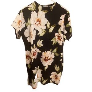 Glitz 3XL Navy and Creme Floral Print Dress /Top